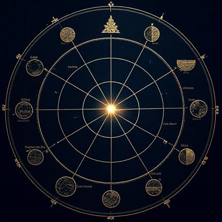 Artistic representation of the 12th house showing hidden celestial layers